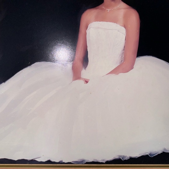 VINTAGE DAVIDS BRIDAL QUINCE Dress IN WHITE - Picture 7 of 7